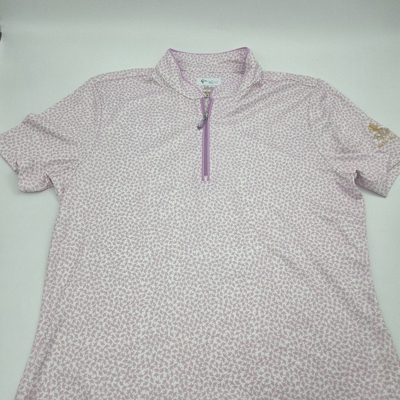 Greg Norman Collection Tops - Women's Greg Norman PlayDry Short Sleeve Mock Neck Shirt Medium Napa Valley Pink